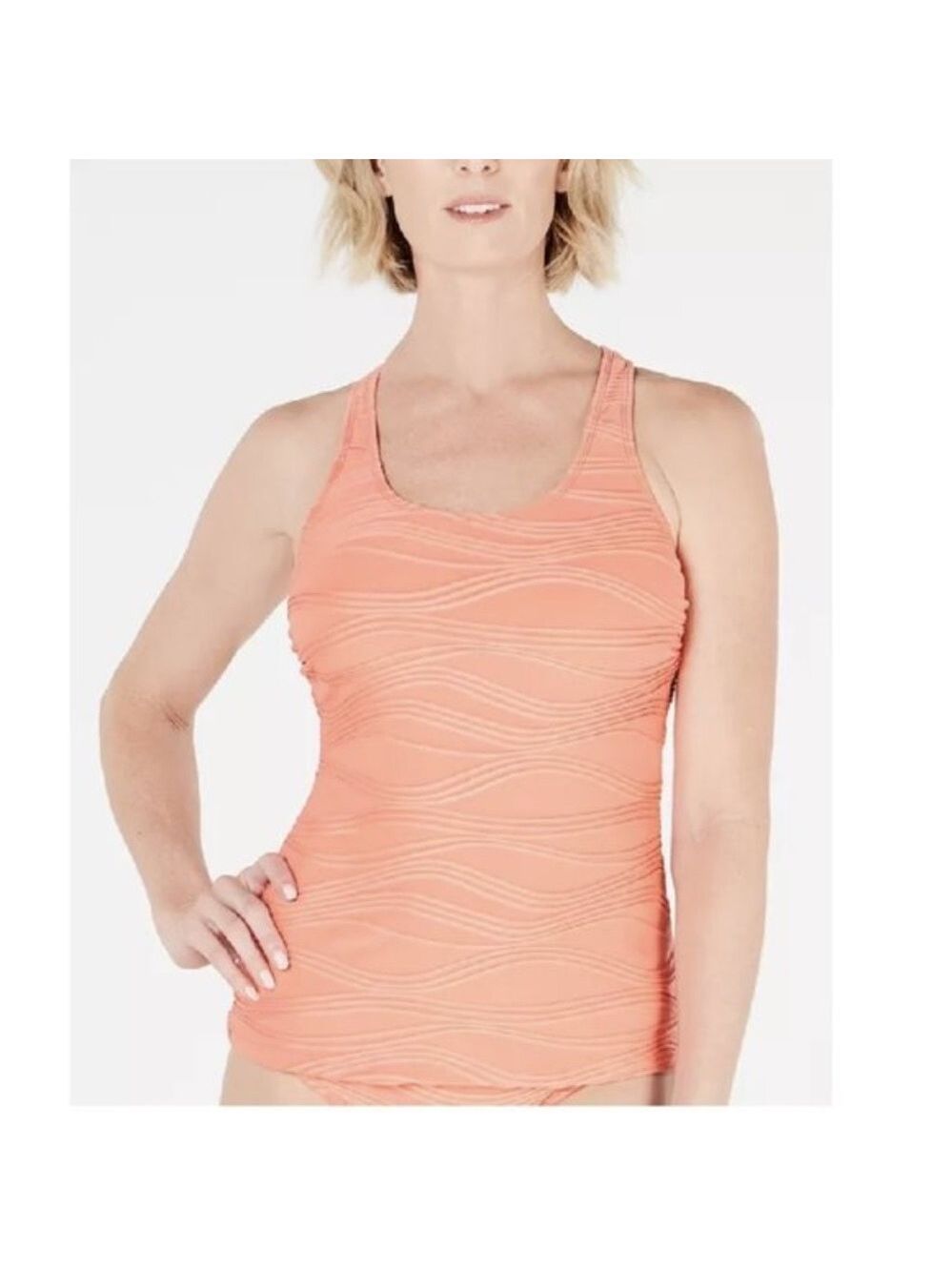 GO by Gossip Wavelength Textured Scoop-Neck Tankin